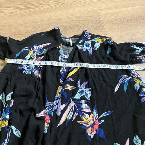 Free people tree swing floral long sleeve tunic size XS - Picture 7 of 8